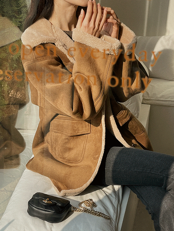 온스 하프 무스탕 자켓 | 럽미